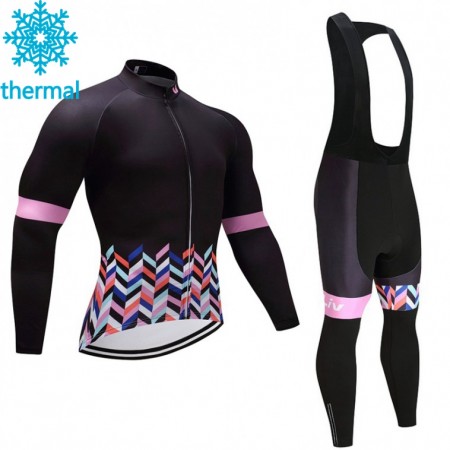 Tenue Cycliste Manches Longues et Collant à Bretelles 2017 CCC Liv Femme Hiver Thermal Fleece N006